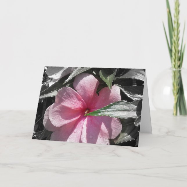 Cartão Impaciente cor-de-rosa (Frente)