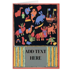 Cartão Ímpar animais, adicionar texto,