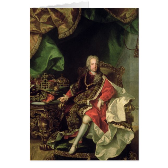 Cartão Imperador Charles VI, c.1730, (Frente)