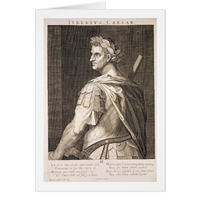 Cartão Imperador de Tiberius Caesar (ANÚNCIO 10 BC - 54) (Frente)