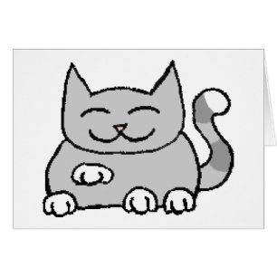 Cartão Implorando o gato afortunado