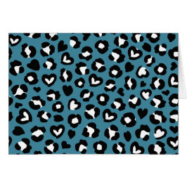 Cartão Impressão Animal, Leopardo Azul, Manchas de Chita,