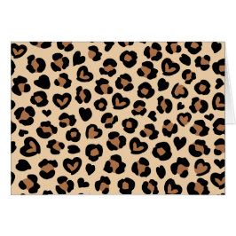 Cartão Impressão Animal, Leopardo Castanho, Manchas de Ch