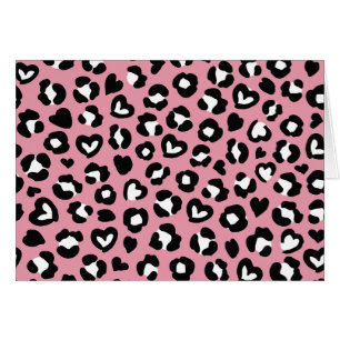 Cartão Impressão Animal, Leopardo Rosa, Manchas de Chita,