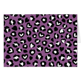 Cartão Impressão Animal, Leopardo Roxo, Manchas de Chita,
