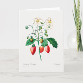 Cartão Impressão Botânica de Morango