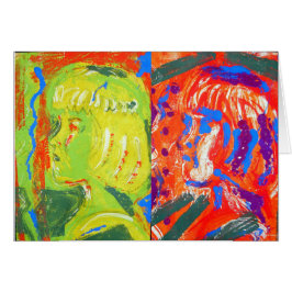 Cartão Impressão brilhante de superfície de semi-abstrato