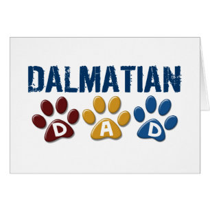 Cartão Impressão DALMATIAN 1 da pata do pai