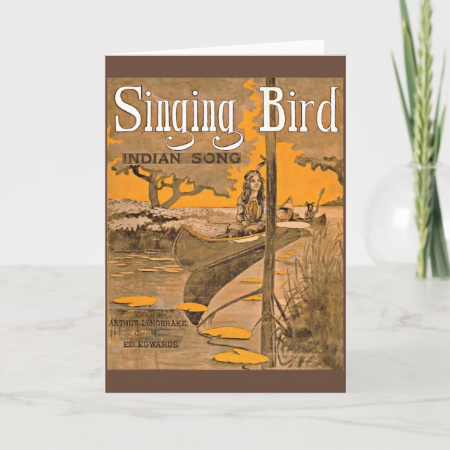 Cartão impressão de 1909 Singing Bird sheet (Frente)
