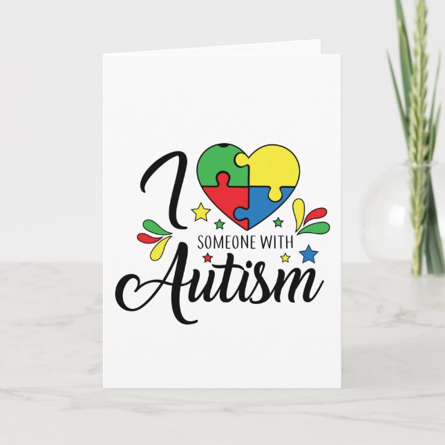 Cartão Impressão de Amor ao Autismo (Frente)