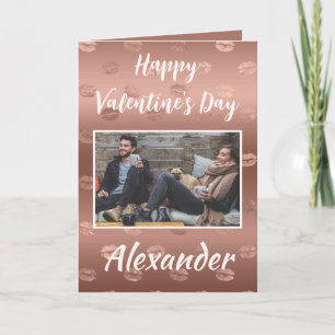 Cartão Impressão de batom Dia dos Namorados para ele Foto