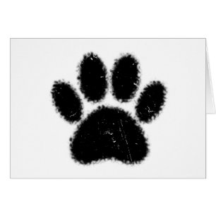 Cartão Impressão De Canas De Cães Sólidas E Afastadas