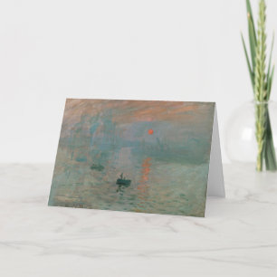 Cartão Impressão de Claude Monet Surgimento do Sol (levan