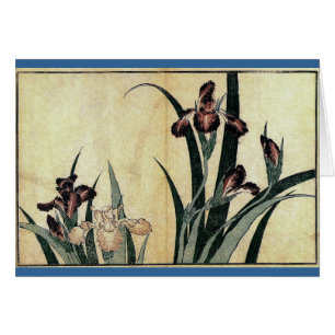 Cartão Impressão de corte de madeira Ukiyo-e de Katsushik