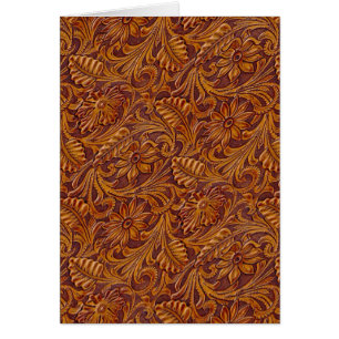 Cartão Impressão de couro de ferramentas ocidentais