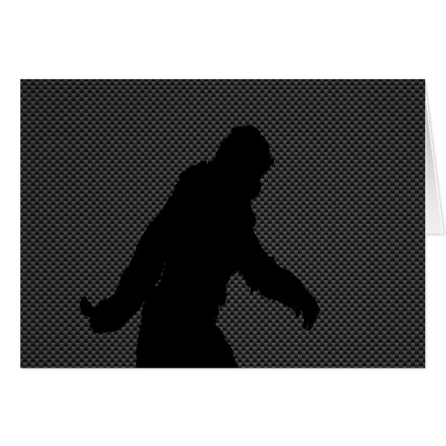 Cartão Impressão de Fibra Carbono de Carvão com Quadrado  (Frente Horizontal)