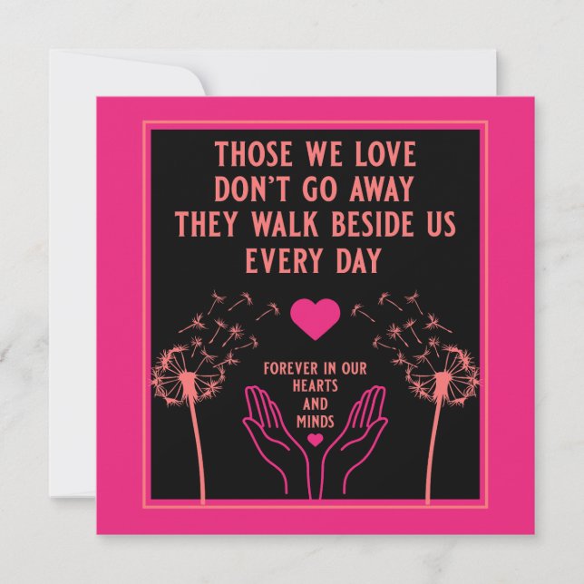 Cartão Impressão de Foto de Luto e Perda em Memória (Frente)