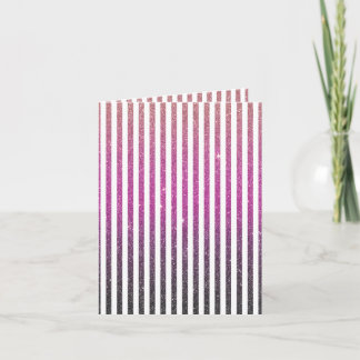 Cartão Impressão de Fotografia Glitter de Stripes Gradien