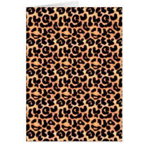 Cartão Impressão de Leapord, impressão animal