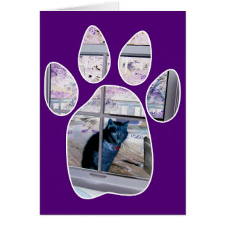 Cartão Impressão de Paw