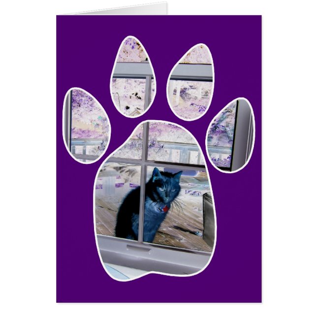 Cartão Impressão de Paw (Frente)