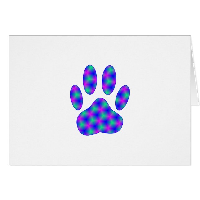 Cartão Impressão de Paw Cósmico (Frente Horizontal)