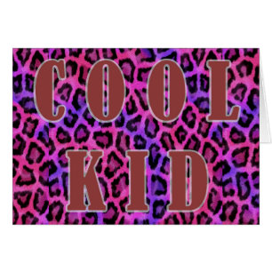 Cartão Impressão de Pele-Leopardo Rosa