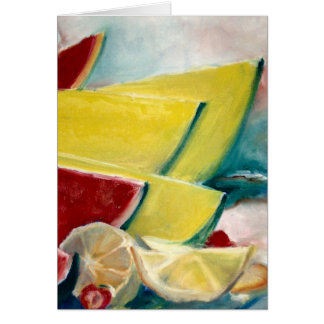 Cartão Impressão do fio de mescla do melão