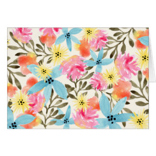 Cartão Impressão floral do paraíso