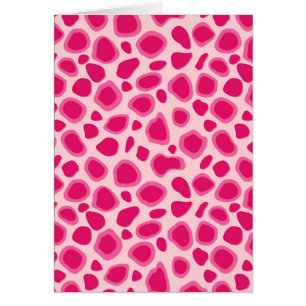 Cartão Impressão Leopard - Fuchsia e rosas claro