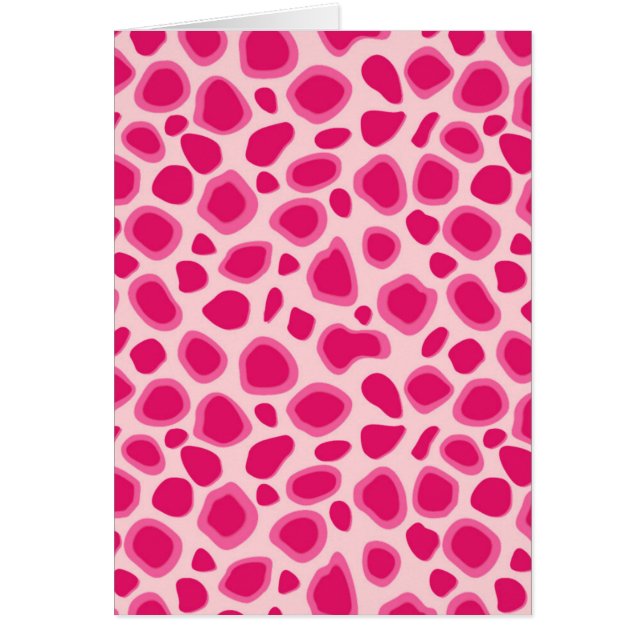 Cartão Impressão Leopard - Fuchsia e rosas claro (Frente)
