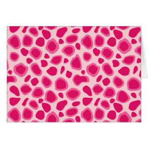 Cartão Impressão Leopard - Fuchsia e rosas claro