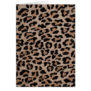 Cartão impressão-leopardo-de-chita