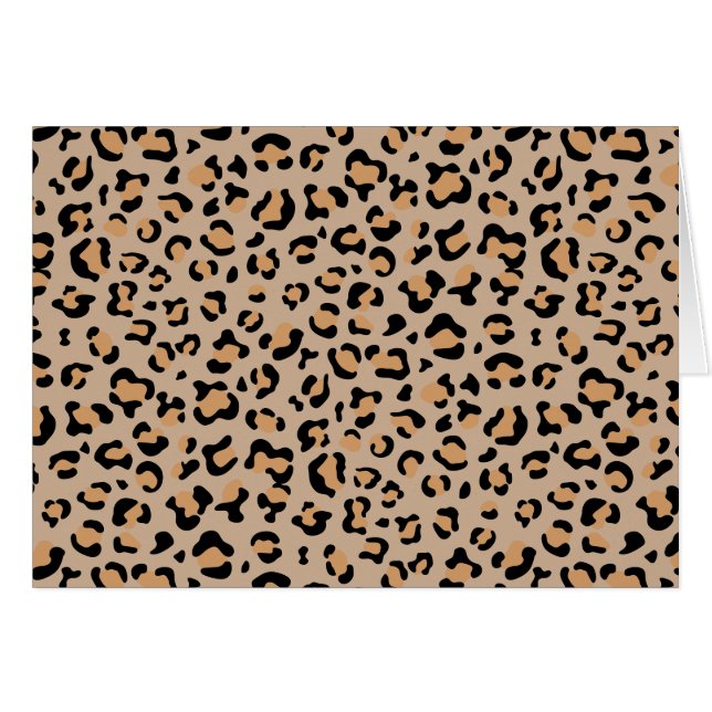 Cartão Impressão Leopardo, Manchas Leopardo, Leopardo Cas (Frente Horizontal)