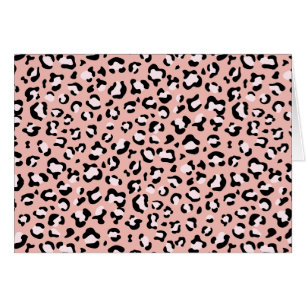 Cartão Impressão Leopardo, Manchas Leopardo, Leopardo Ros
