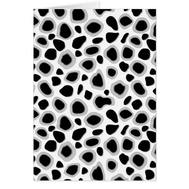 Cartão Impressão Leopardo - Preto e Branco (Frente)