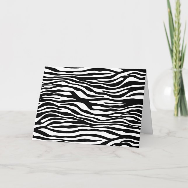 Cartão Impressão Zebra, Banhas Zebra, Preto E Branco (Frente)