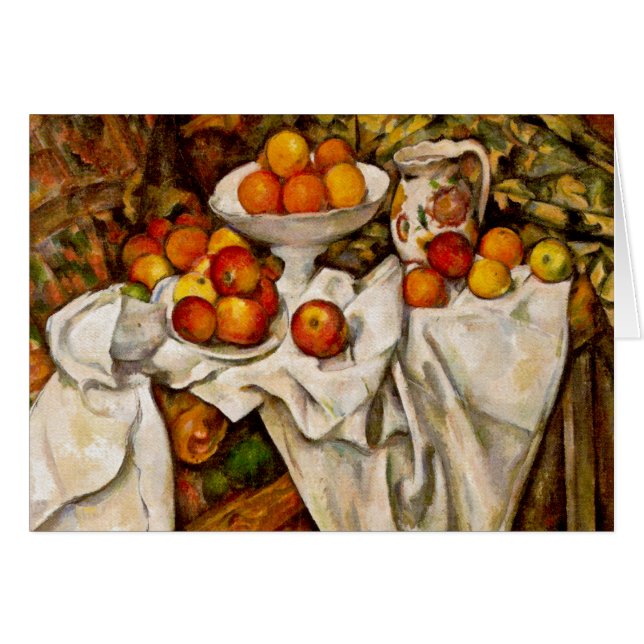 Cartão Impressionismo de Impressão de Maçãs e Laranjas de (Frente Horizontal)