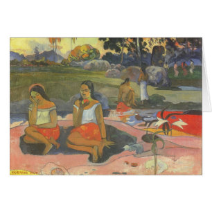 Cartão Impressionismo por Gauguin, sonolência deliciosa