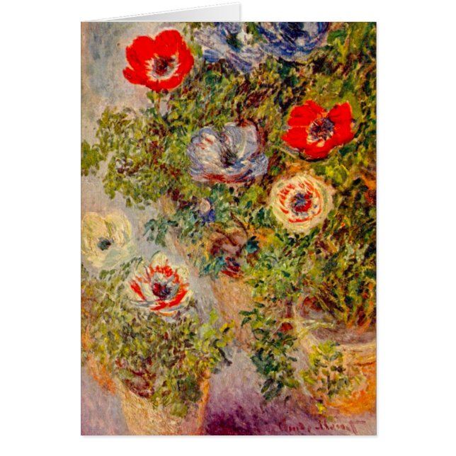 Cartão Impressionista Floral - Claude Monet (Frente)