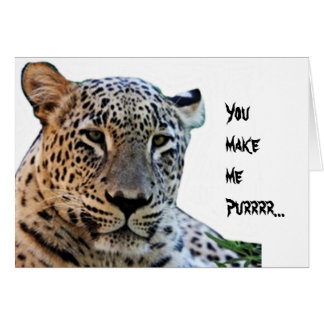 Cartão Impressões de leopardo