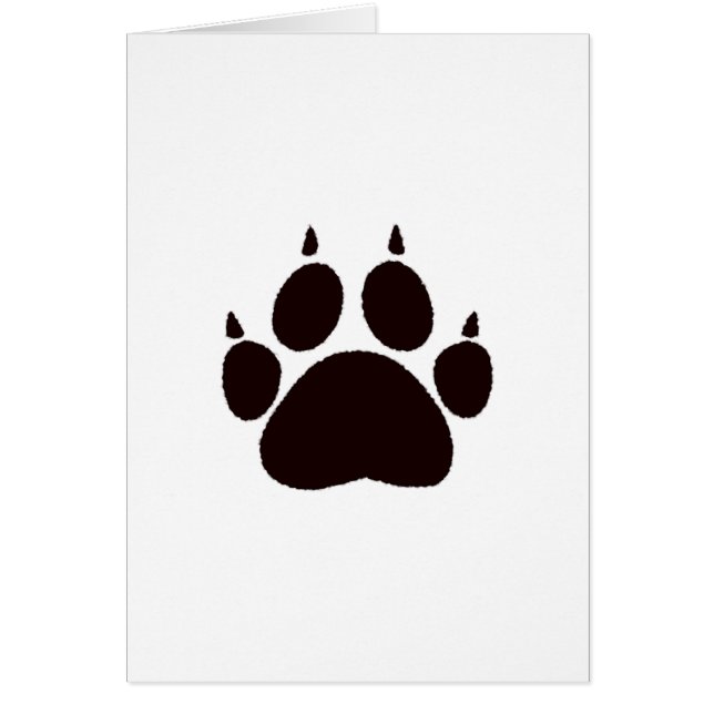 Cartão Impressões de pata de gato (Frente)