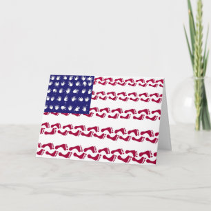 Cartão Impressões de Pessoas Bandeira