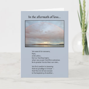 Cartão In the aftermath of loss...