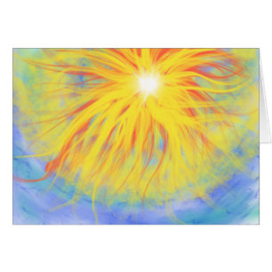 Cartão Incêndio No Céu Pintura Culto Cristã