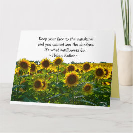 Cartão Incentivo ao campo de girassol
