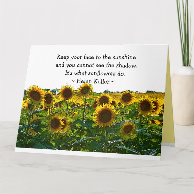 Cartão Incentivo ao campo de girassol (Frente)