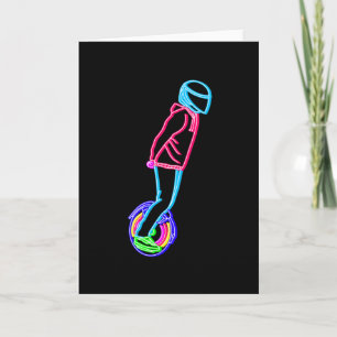 Cartão Inclinação de Cheio Elétrico de Bicicleta Neon EUC