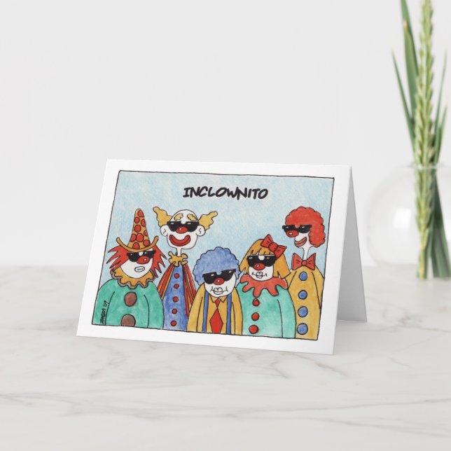 Cartão Inclownito (cartão de aniversário) (Frente)