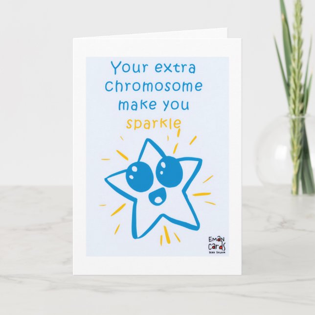 Cartão Inclusion for Down Syndrome -  Star (Frente)